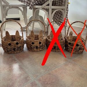 2 Left! Michael's Creatology Woven Bunny Baskets NWT Easter